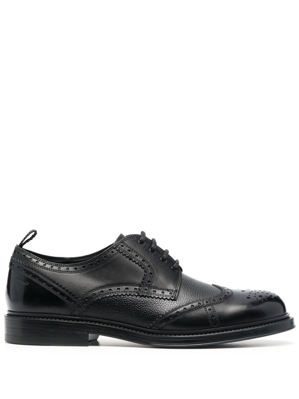 Bally Lace-up Leather Derby Shoes in Black for Men | Lyst