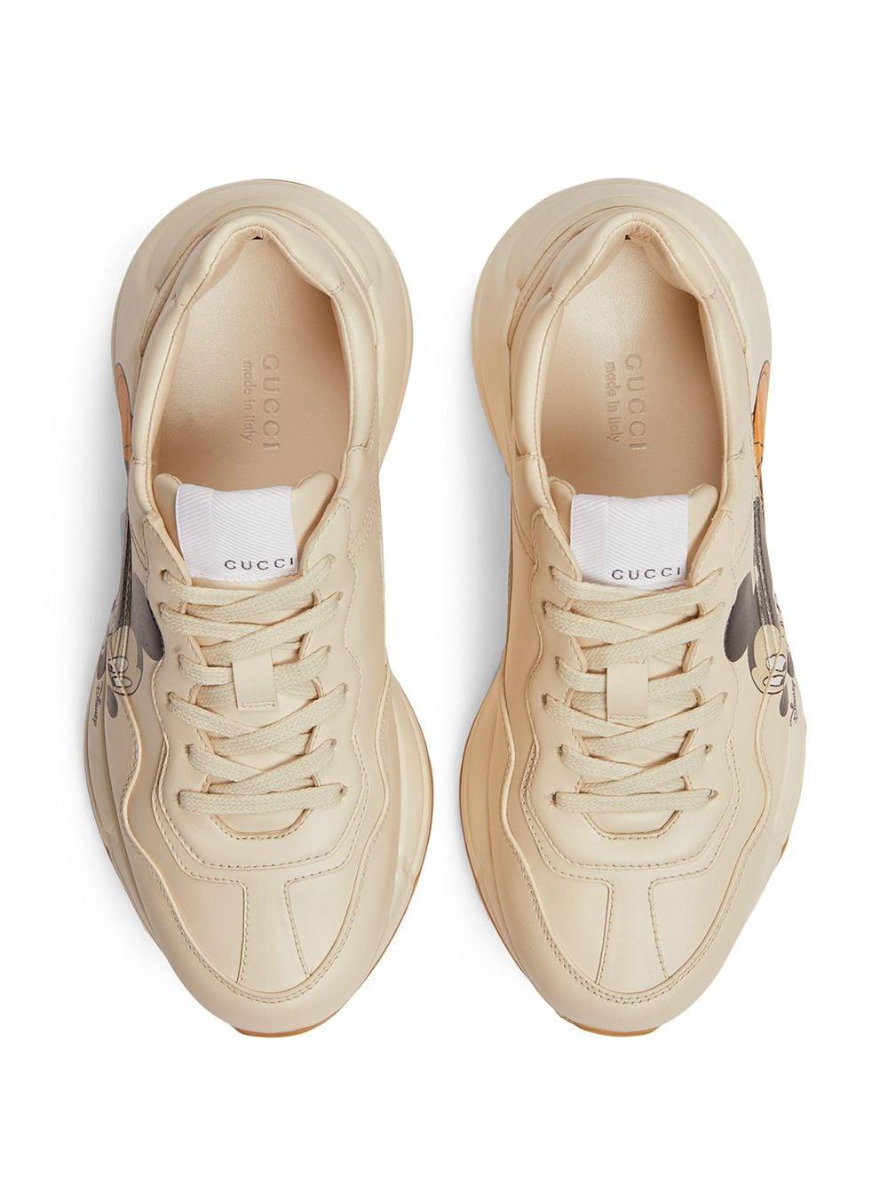 Gucci Women's X Disney Mickey Mouse Rhyton Leather Mid-top Trainers in  White - Save 12% | Lyst