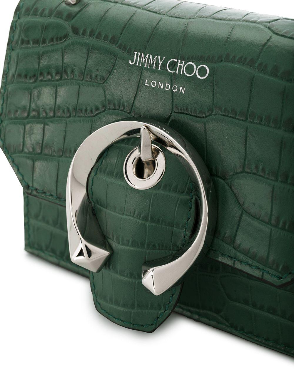 Jimmy Choo Leather Mini Paris Crossbody Bag in Green | Lyst