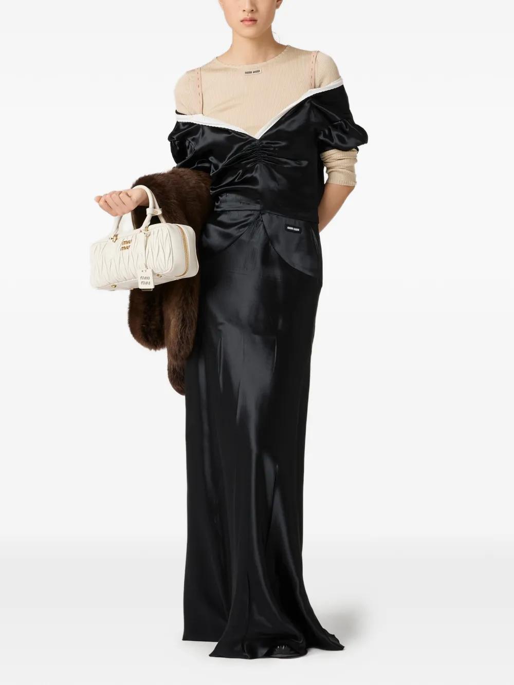 miu miu black silk dress Miu Miu chain-straps Silk Dress | Black