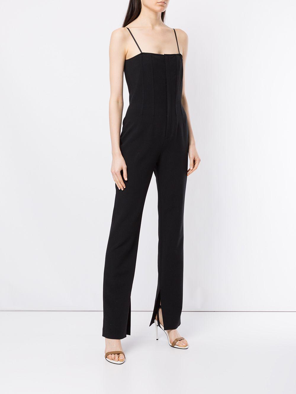 black thin strap jumpsuit