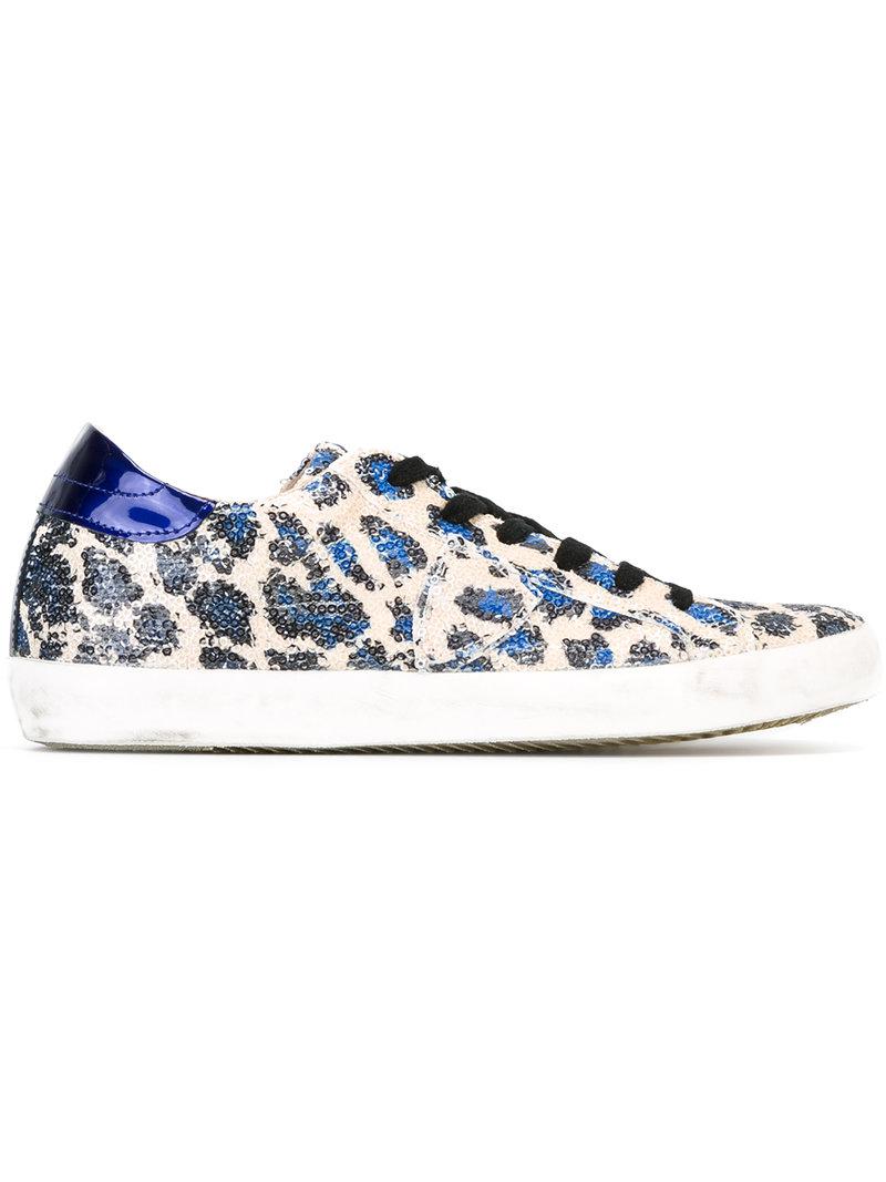 philippe model leopard sneakers