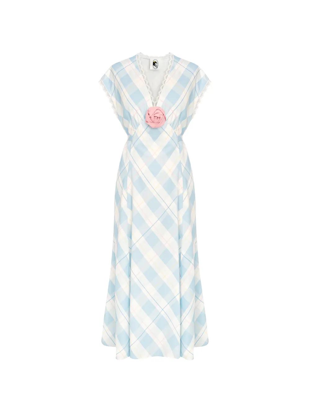 dutch ruched checked midi dress by paper london dutch ruched checked midi dress by paper london Daphny Gathered Bust Midi Dress