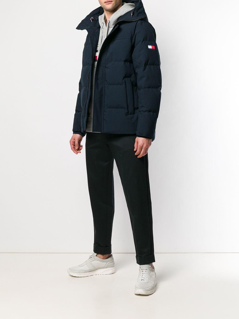 Tommy Hilfiger Heavy Canvas Down Bomber Jacket in Blue for Men | Lyst UK