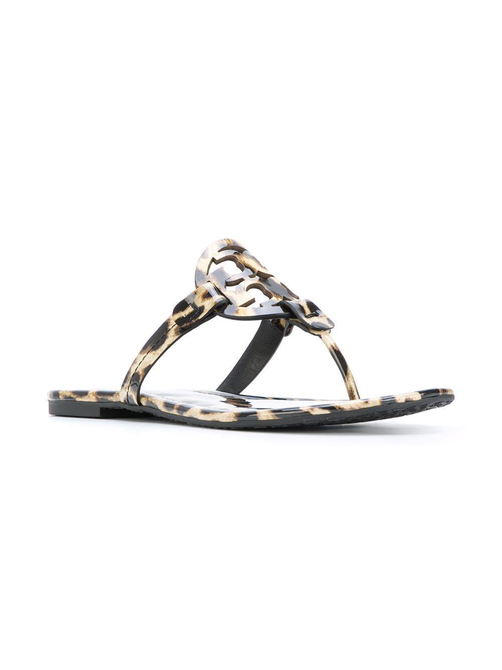 tory burch miller leopard sandals sale