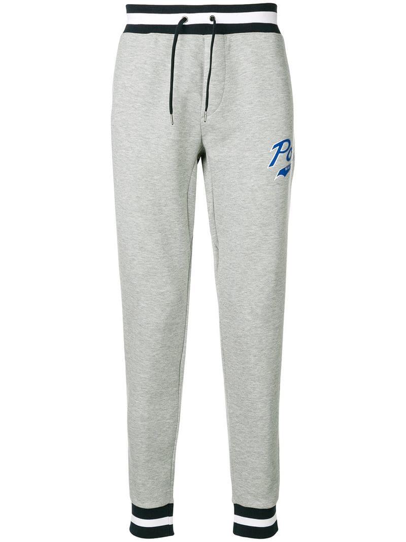 Lyst - Polo Ralph Lauren Tapered Logo jogging Trousers in Gray for Men