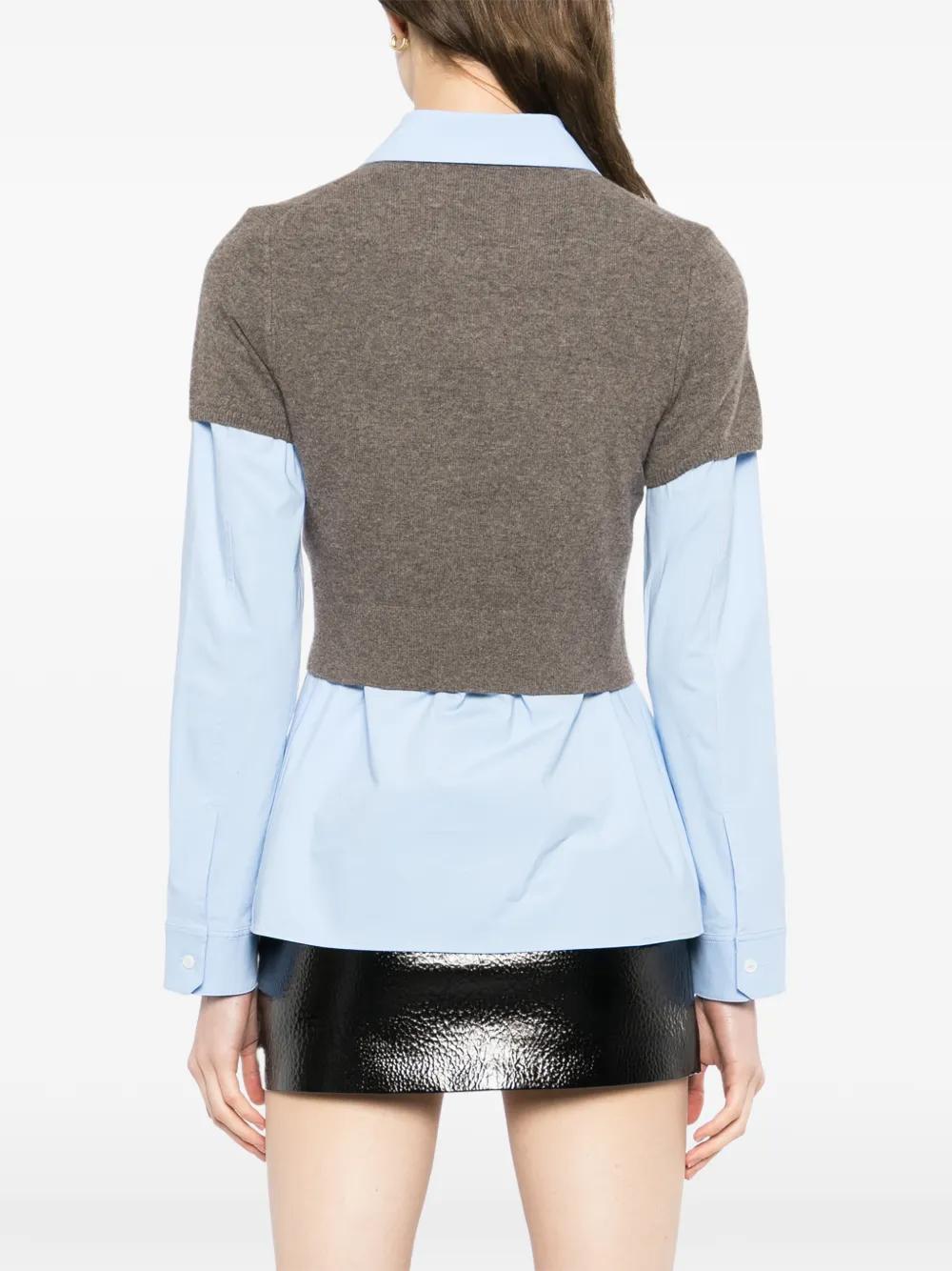 Alexander Wang Prestyled Knit Vest Shirt in White | Lyst