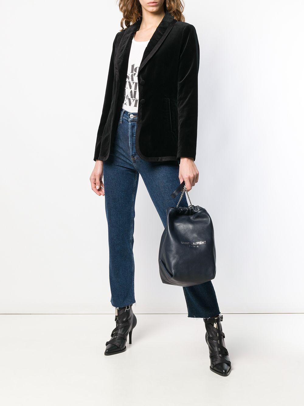Saint Laurent Teddy Bucket Tas In Het Blauw Lyst