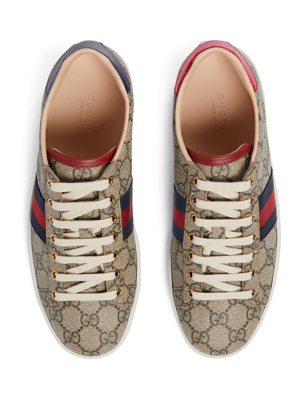 Gucci Gg Canvas New Ace Sneakes in Blue (Natural) - Save 45 