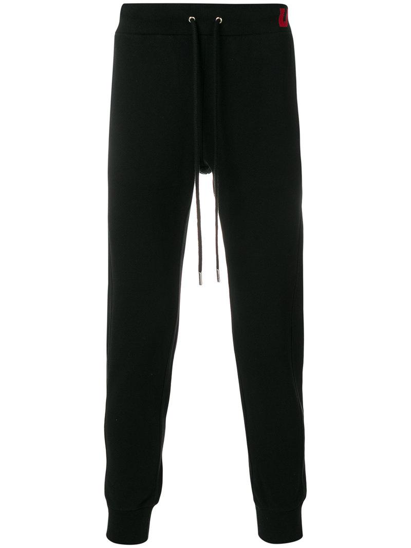 DIESEL Denim Branded Sweatpants in Black for Men Lyst