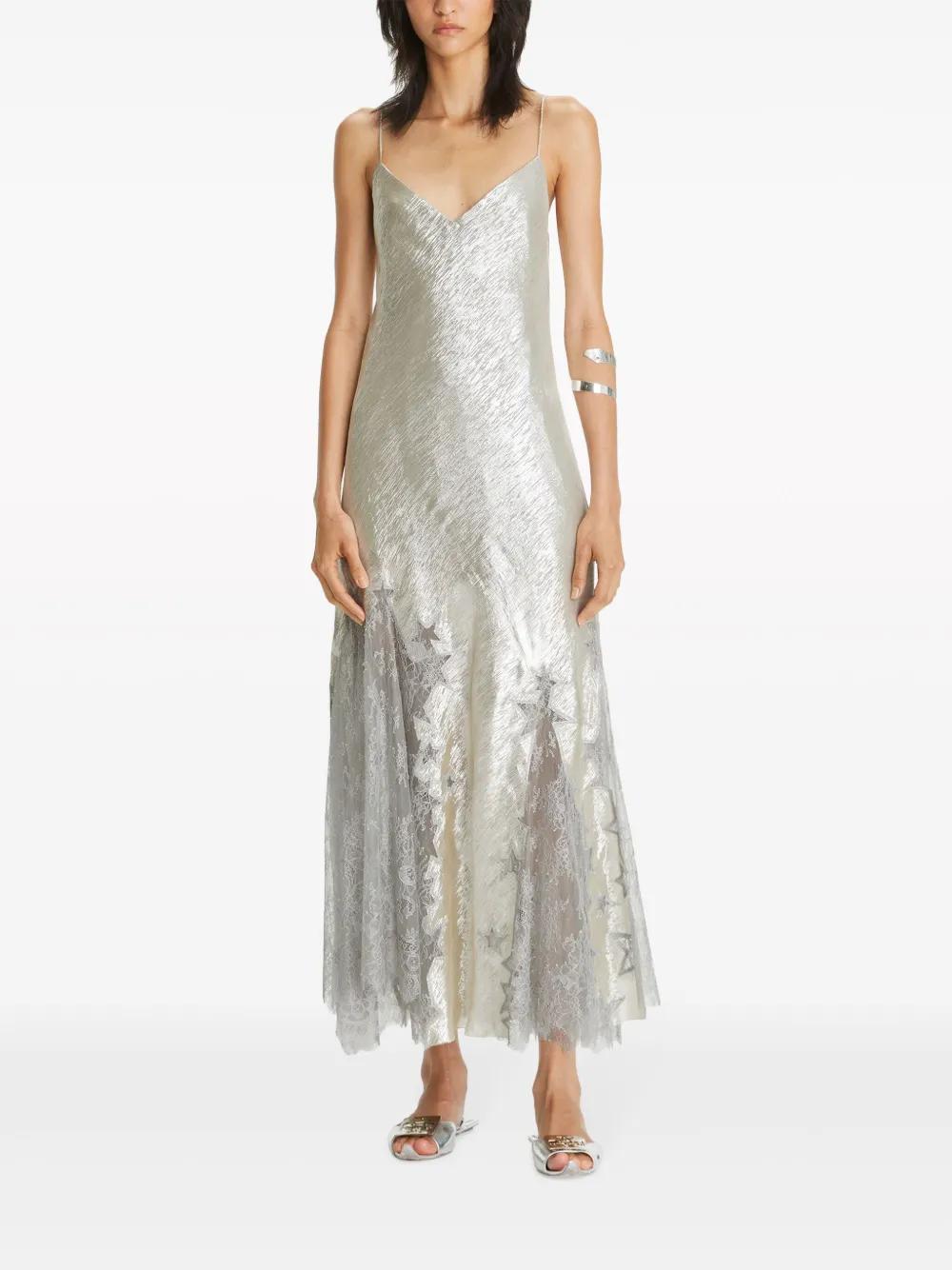 Tory Burch Star Lace-Detail Slip Dress in White | Lyst Tory Burch Star Lace-Detail Slip Dress in White | Lyst