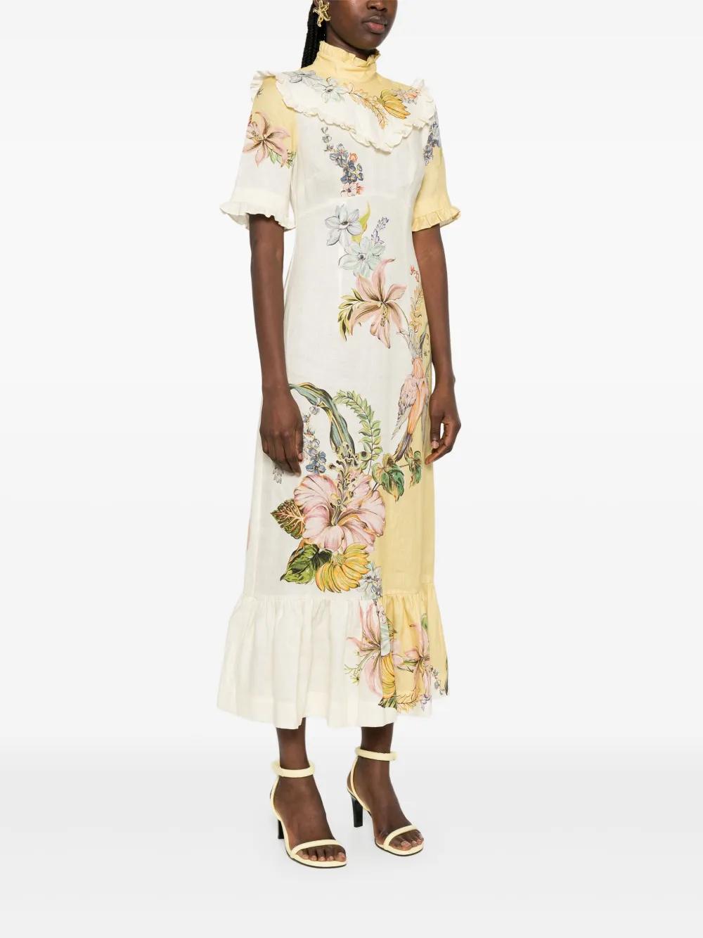 ALMAIS Oleander Midi Dress in Metallic | Lyst