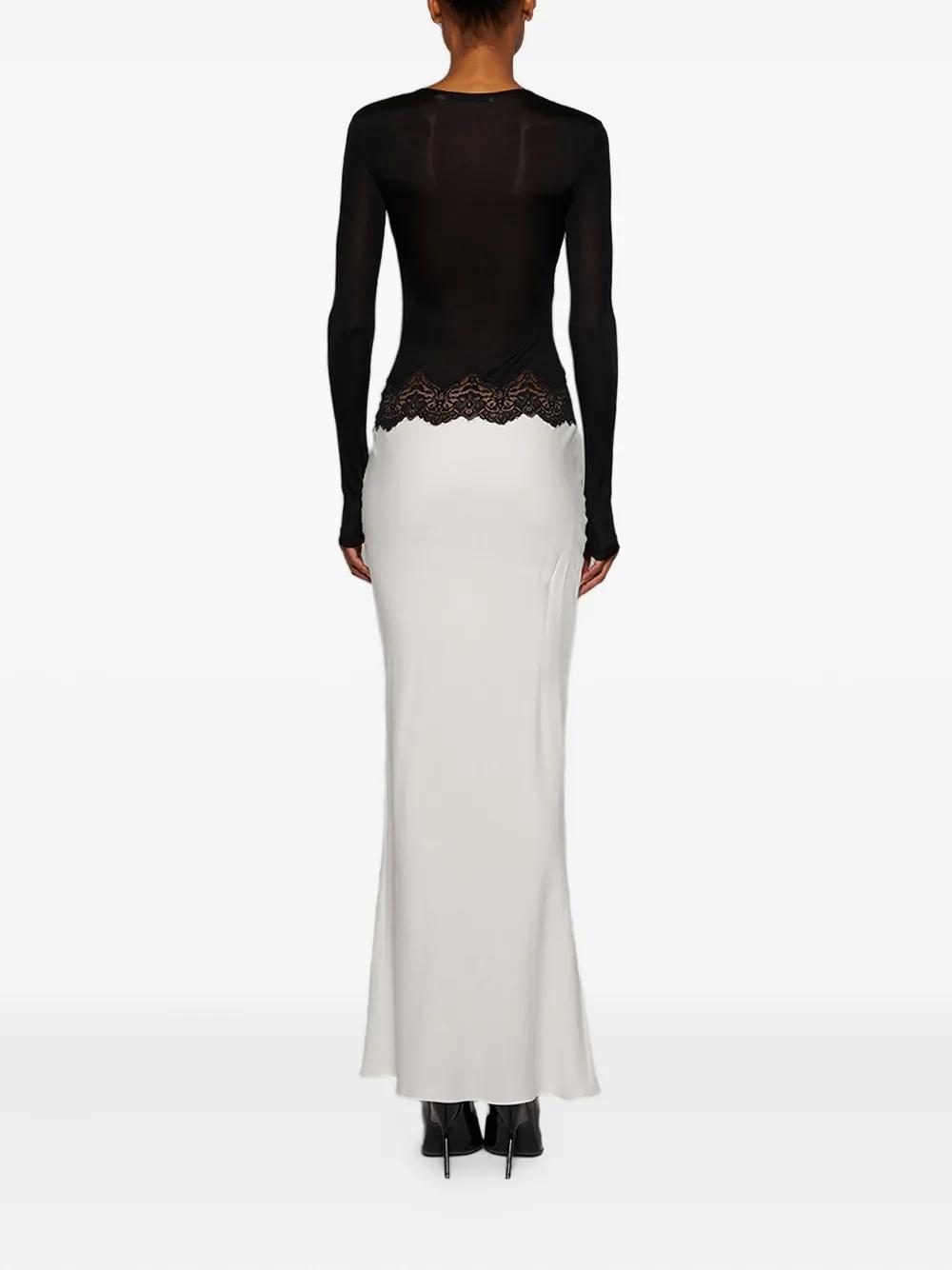 Christopher Esber Lace-Trimmed Long-Sleeve Dress in White | Lyst Christopher Esber Lace-Trimmed Long-Sleeve Dress in White | Lyst