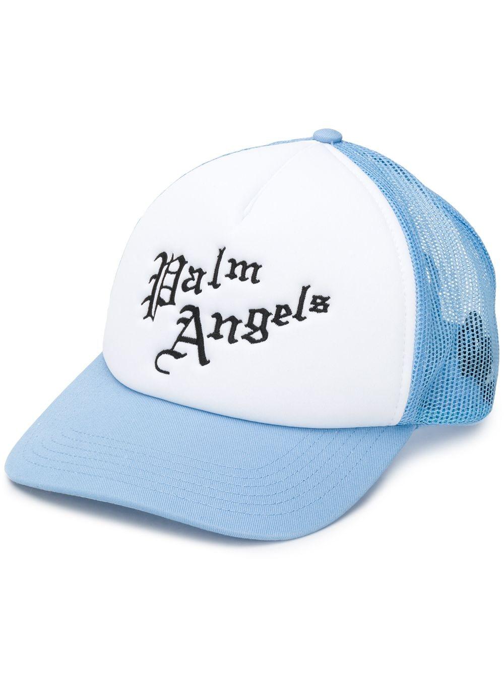 Palm Angels Kids BASEBALL CAP NAVY BLUE WHITE
