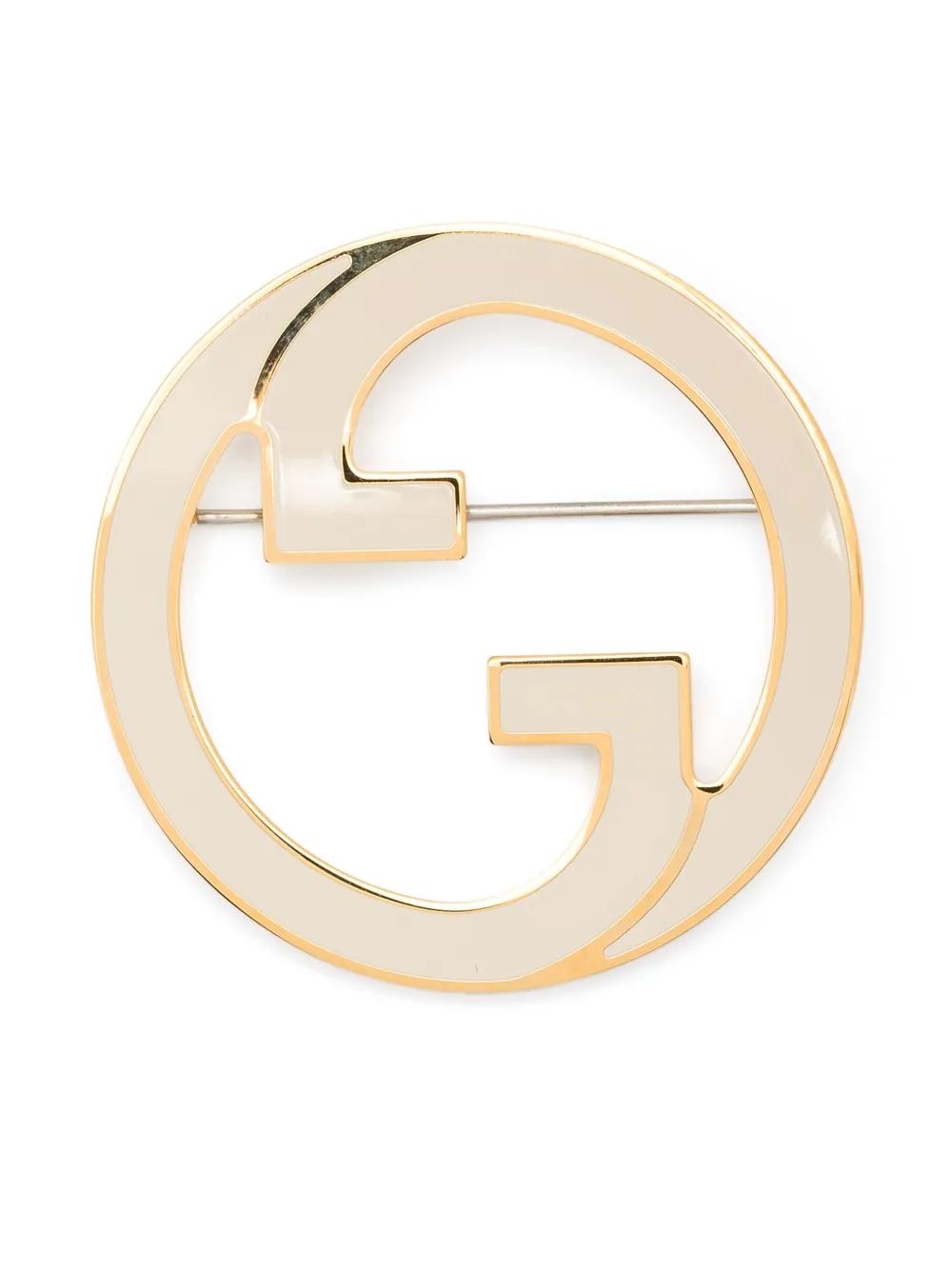 【GUCCI】ブロンディ ゴールドトーン ブローチ グッチ ブロンディ〕ブローチイエローゴールドトーン メタル