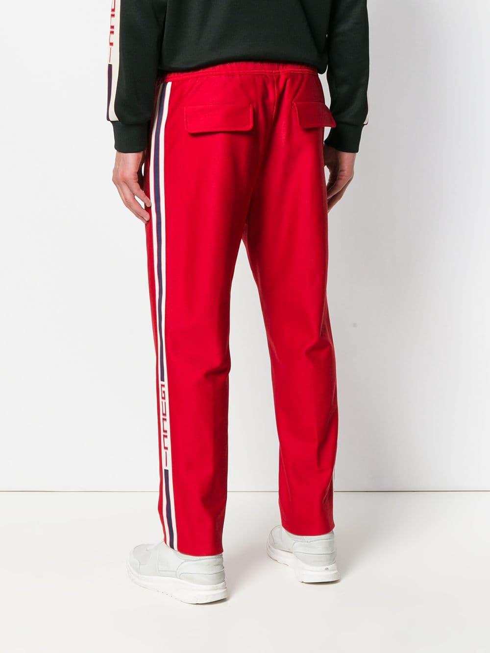 red gucci joggers