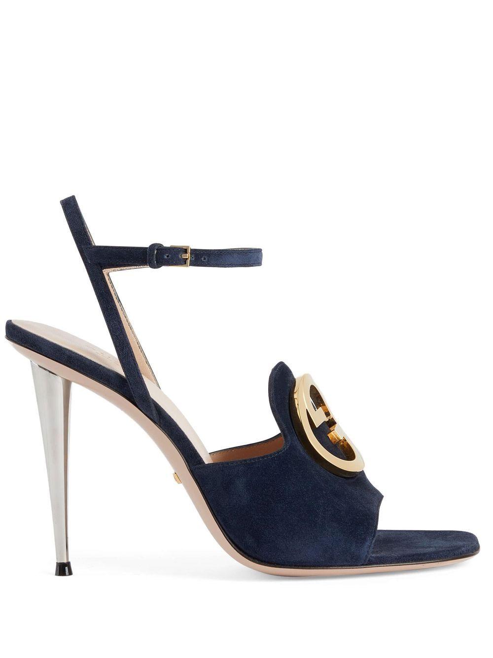 Gucci Blondie High-heel Sandals in Blue | Lyst