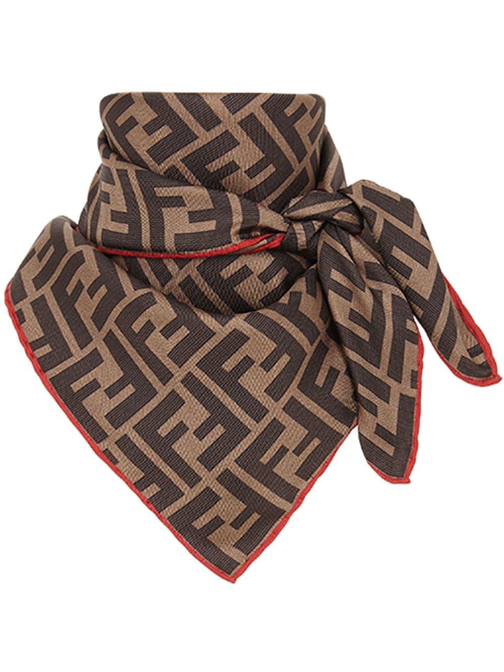 FF foulard Fendi en coloris Marron | Lyst