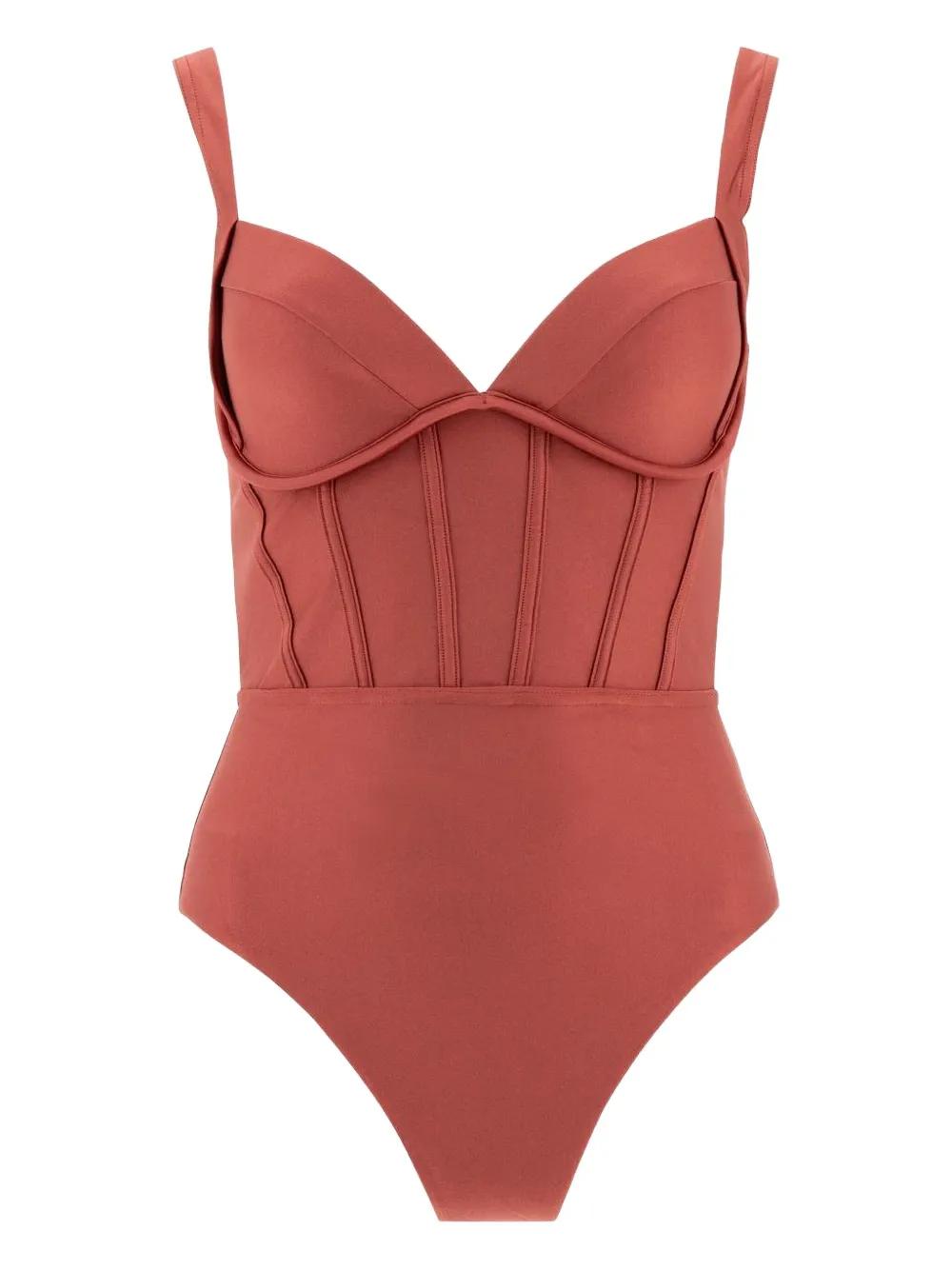 ワンピース水着 ZIMMERMANN Woman Swimsuit Pink 1461WS241T SPLI ZIMMERMANN Tie-neck swimsuit | THE OUTNET
