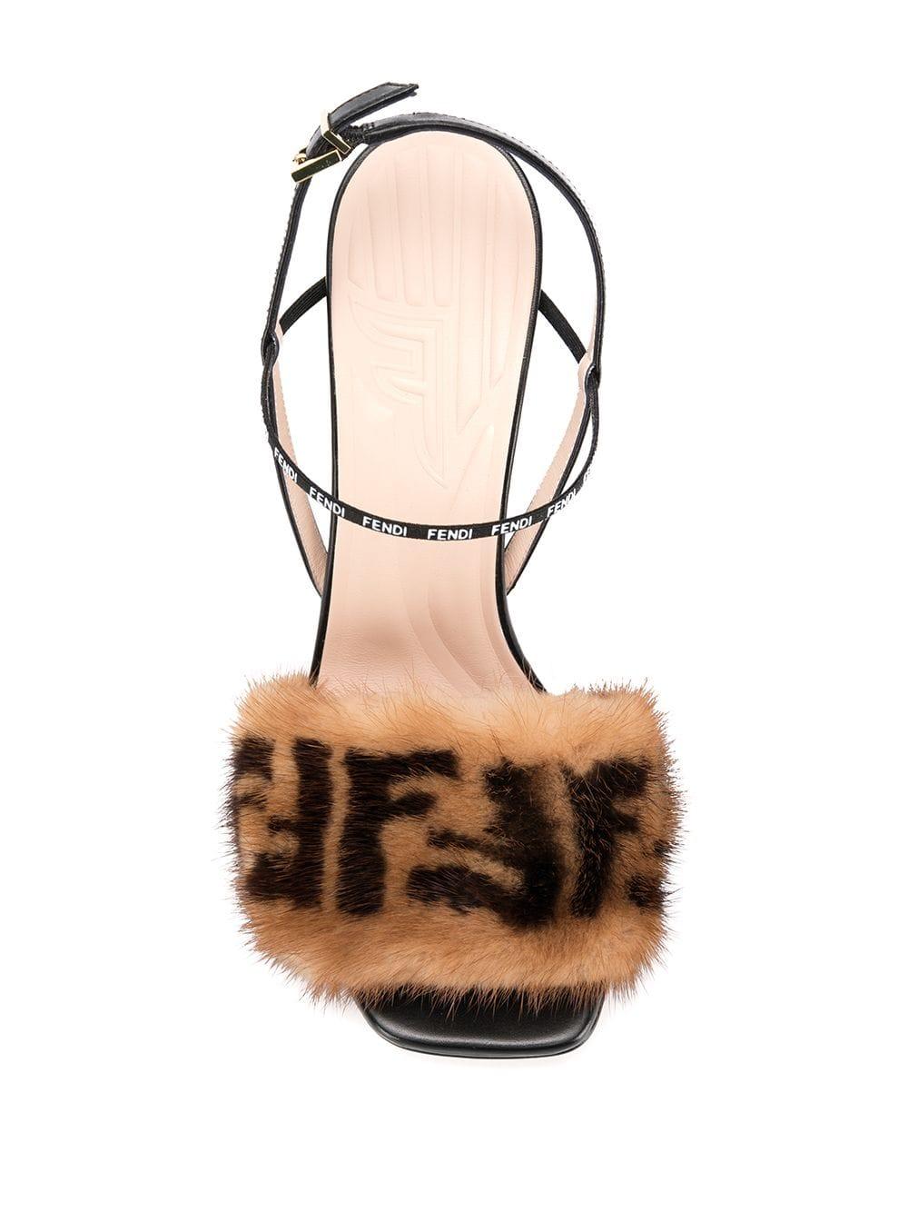 Fendi heels with fur hotsell