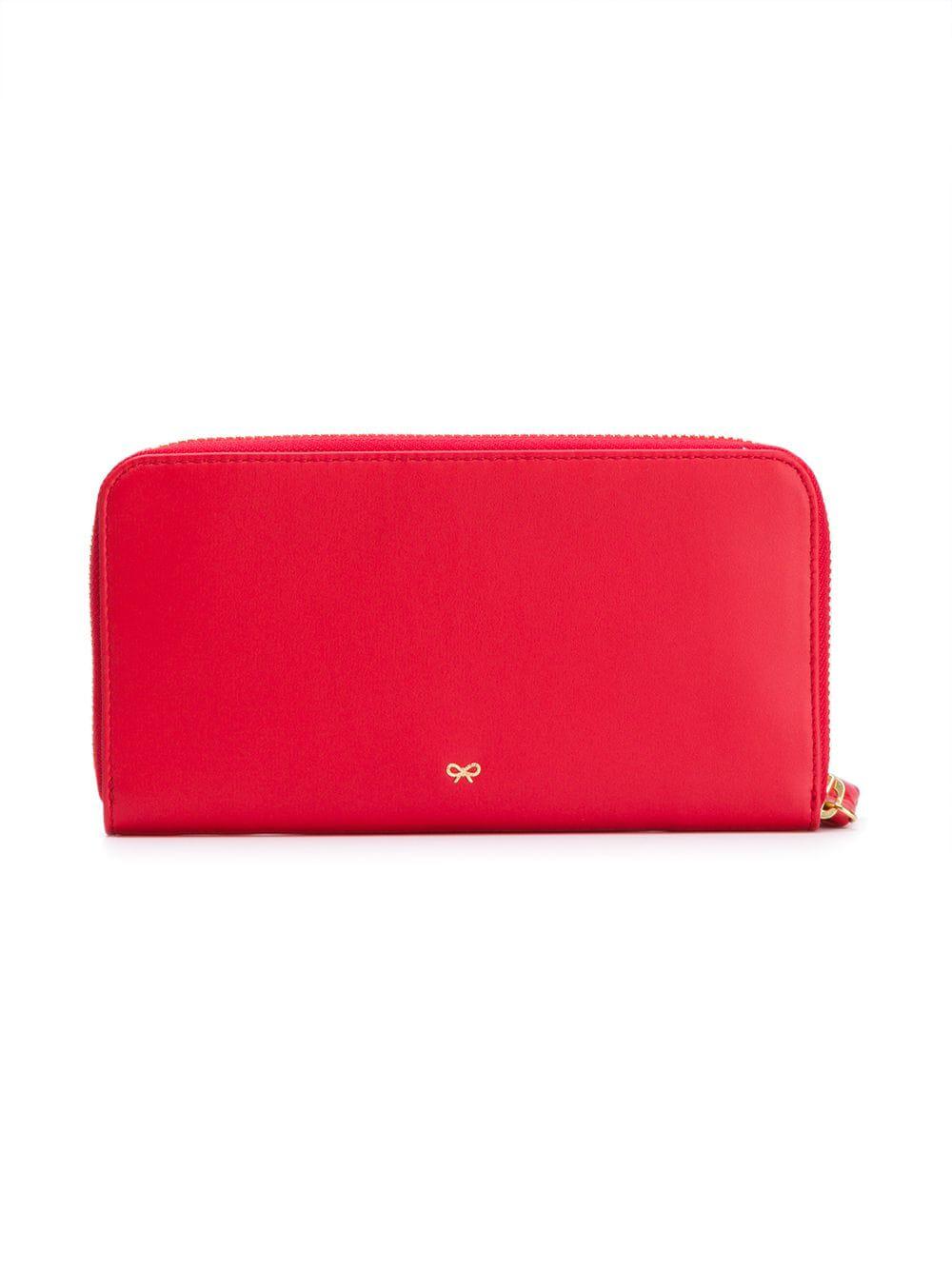 Anya Hindmarch Leather Large Chubby Heart Zip-around Wallet in Red - Lyst