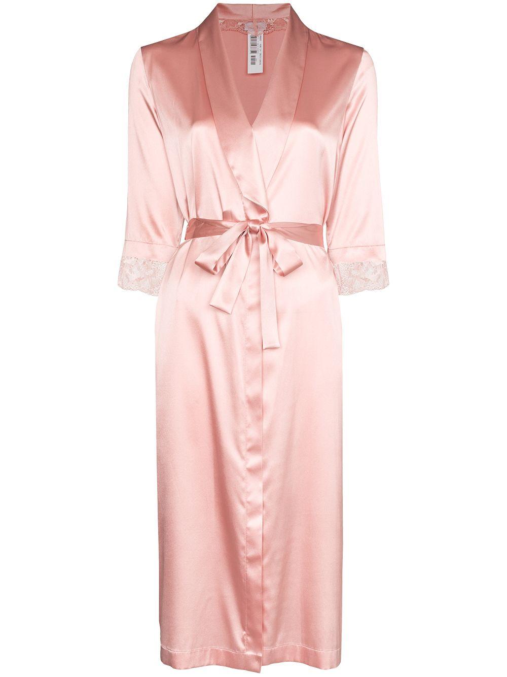 La Perla Adele Silk Robe in Pink - Lyst