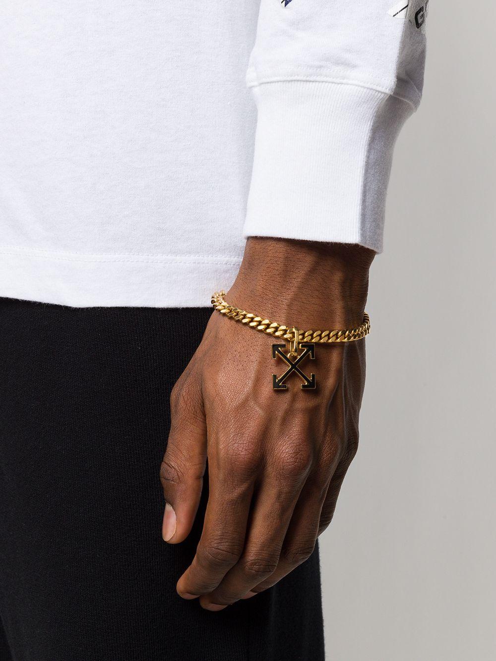 Off-White c/o Virgil Abloh Arrow Charm Chain Bracelet in Gold (Metallic)  for Men | Lyst