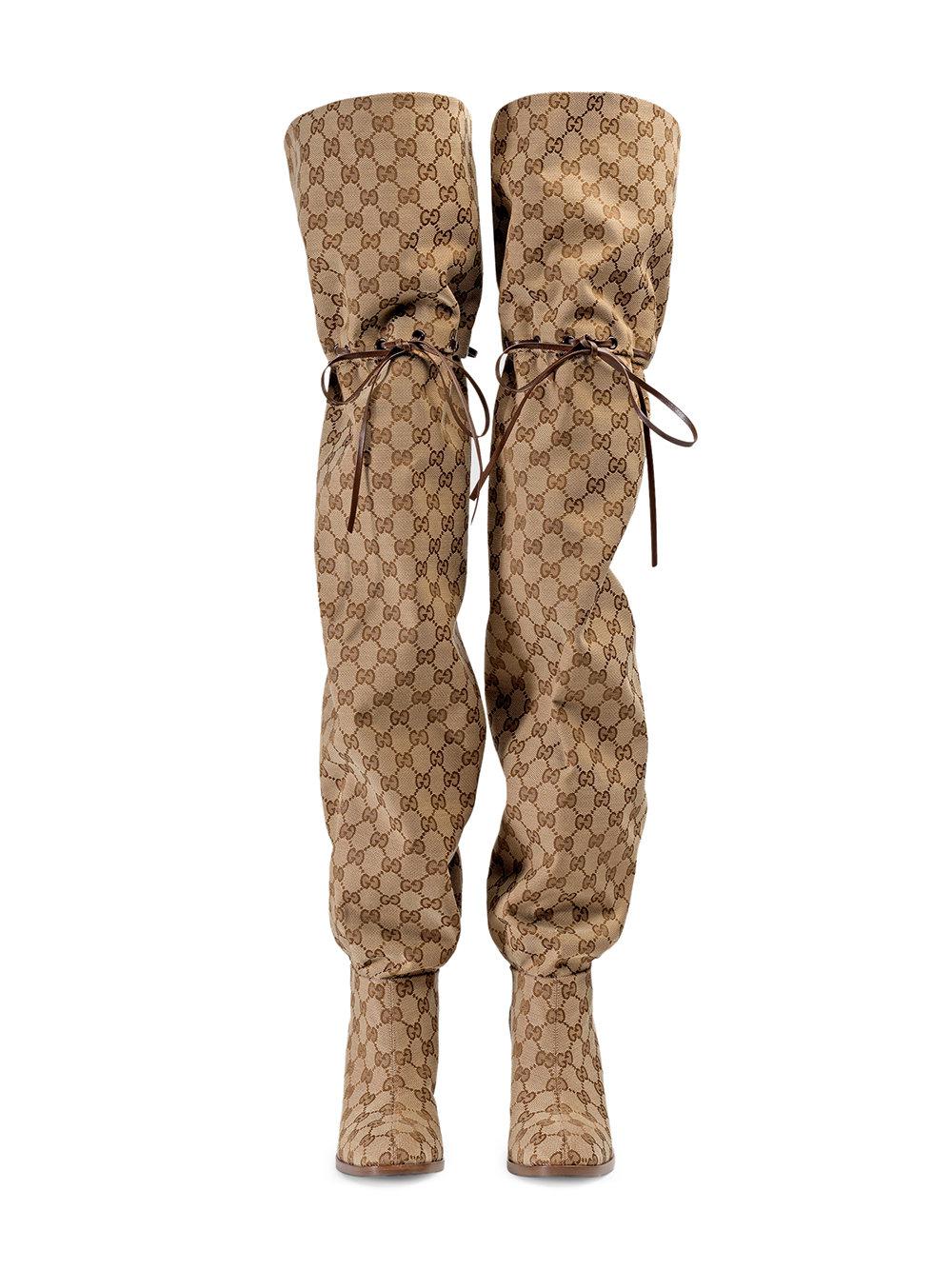 Gucci Original GG Canvas Over-the-knee Boot in Beige (Natural) | Lyst Canada