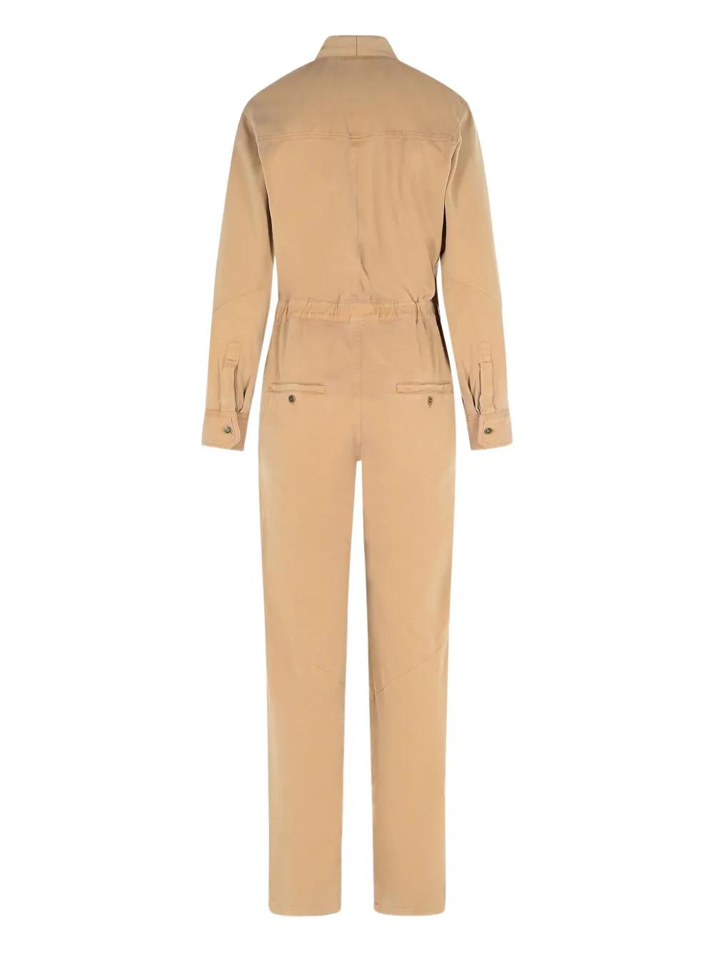 オールインワン・サロペット ISABEL MARANT Light Pink Cotton Irianna Jumpsuit ISABEL MARANT Irianna lace-up pleated cotton-canvas jumpsuit