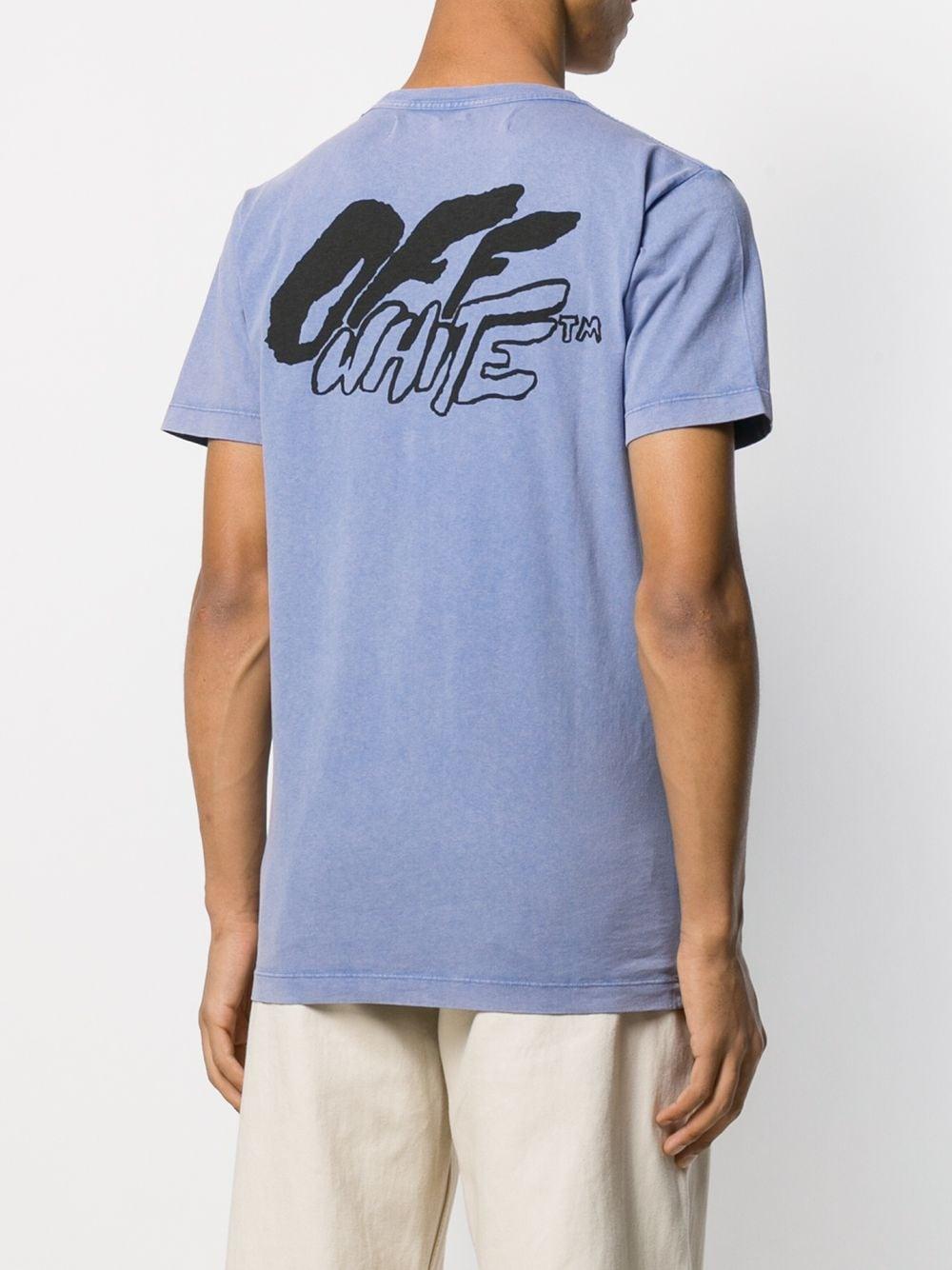 Off-White c/o Virgil Abloh Cotton Graffiti Offf Print T-shirt in Blue ...