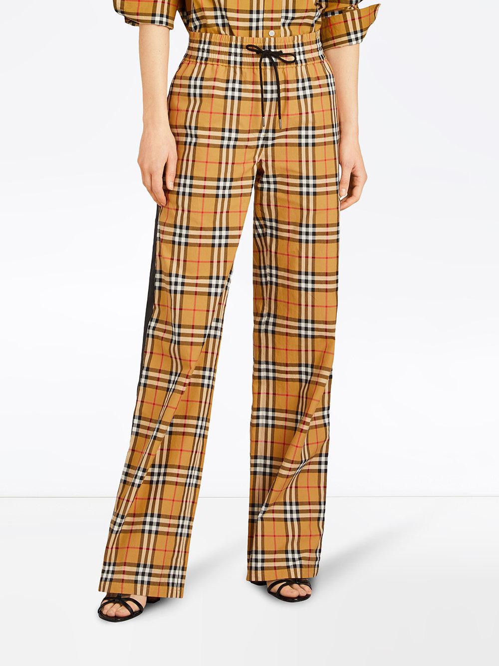 Burberry Vintage Check Drawcord Trousers | Lyst