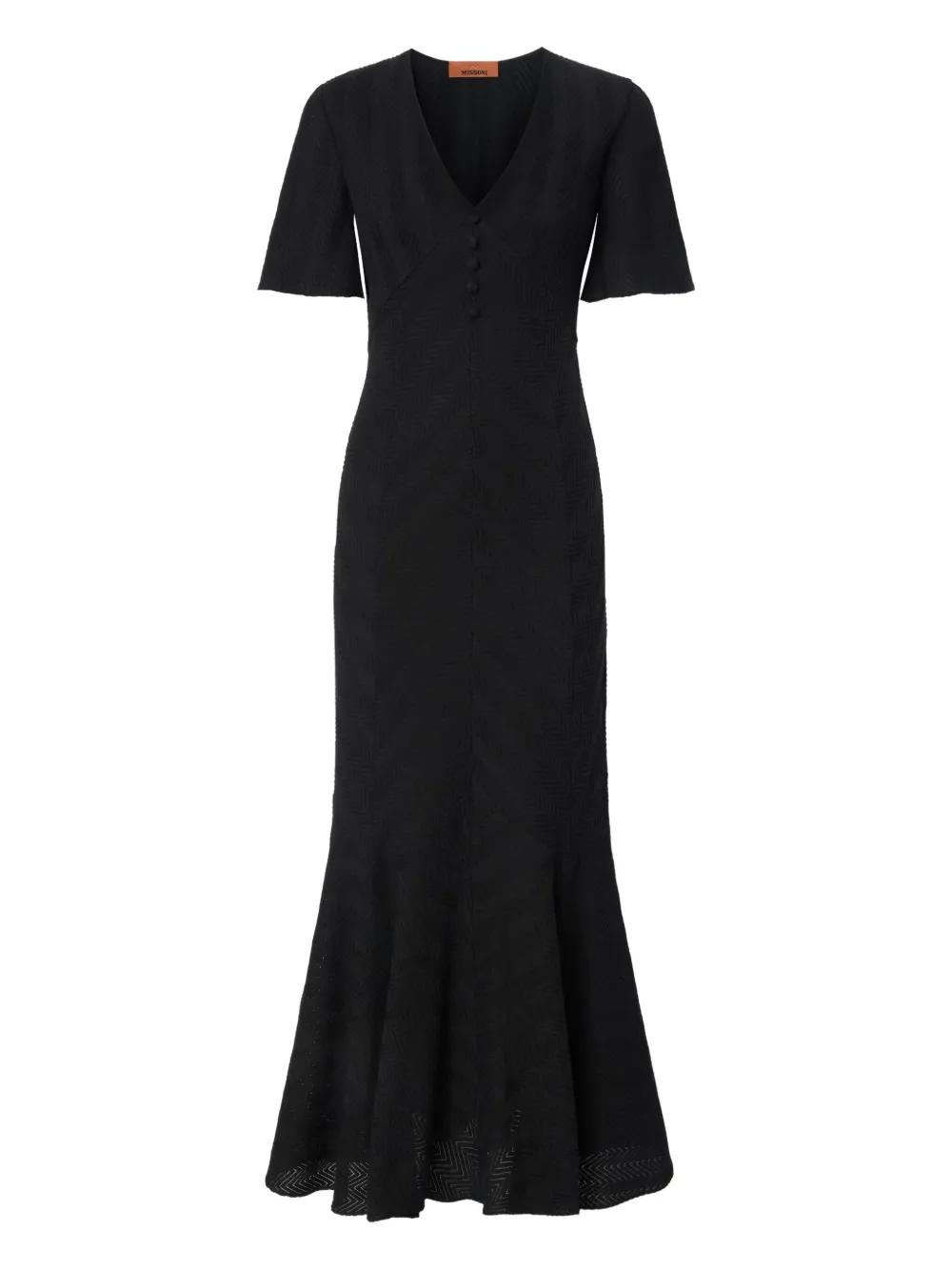 missoni dress black Missoni Zigzag-Knit Sequinned Mini Dress - Black - 58% Off