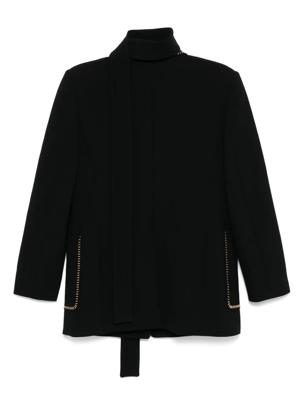コート Elie Saab Wool embroidered coat Elie Saab Wool Embroidered Short Coat worn by Leonie Hanne
