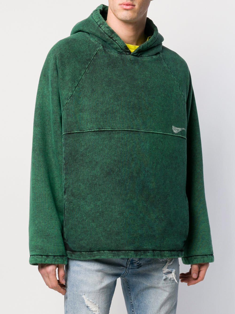 faded green hoodie