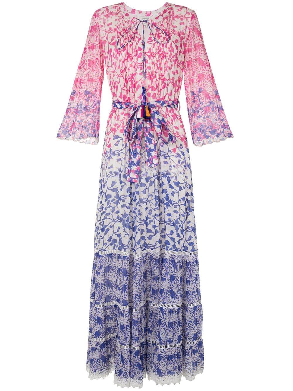 Hemant & Nandita Floral Maxi Dress in Purple - Lyst