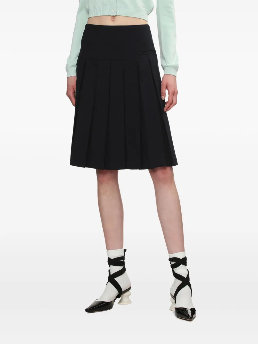 スカート SHUSHU TONG Women Mini Skirts FSDESK06 BDD749 KK100 Beige shushutong-blue-Wool-Silk-