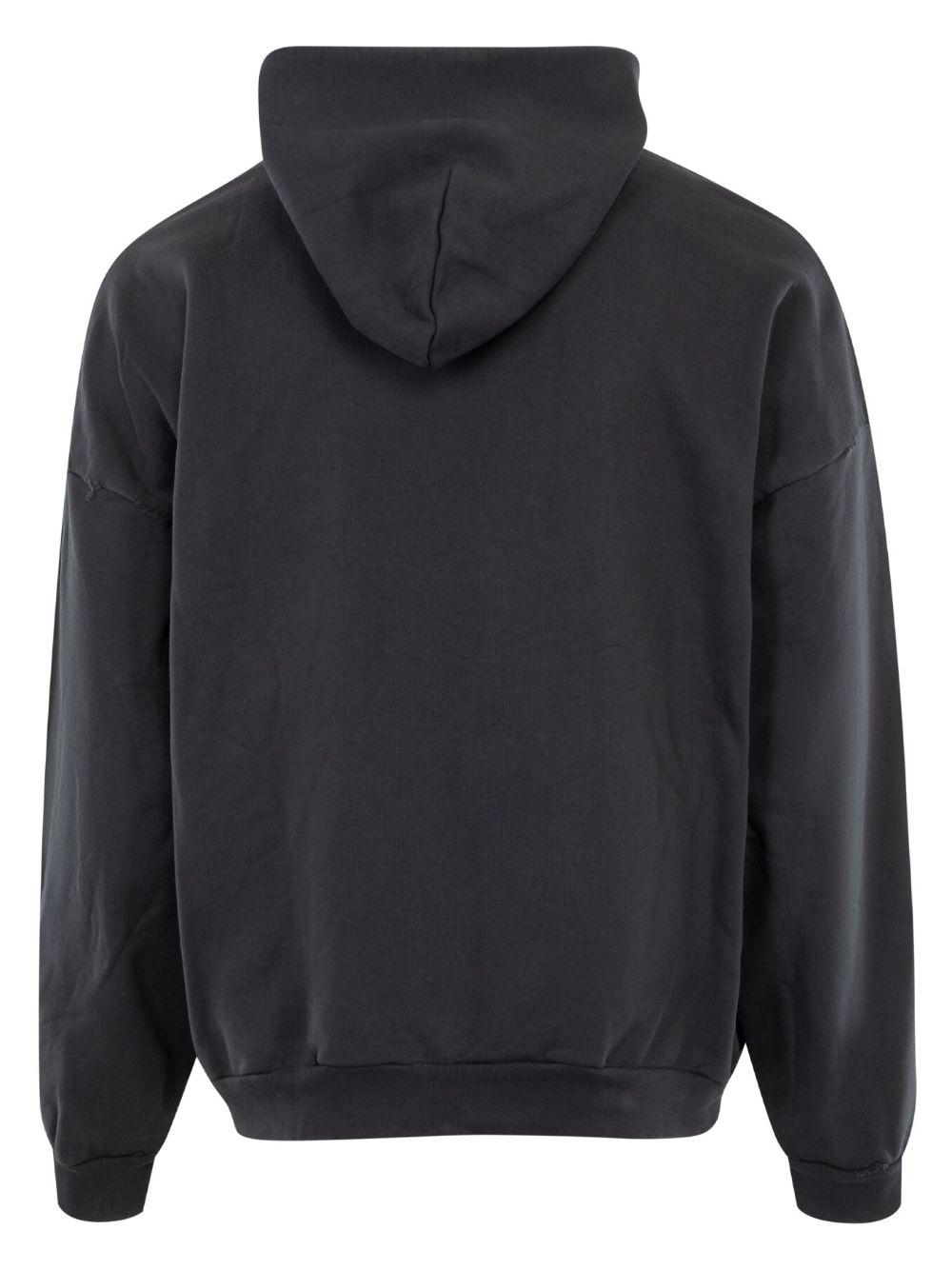 Balenciaga Logo Print Hoodie in Blue for Men Lyst