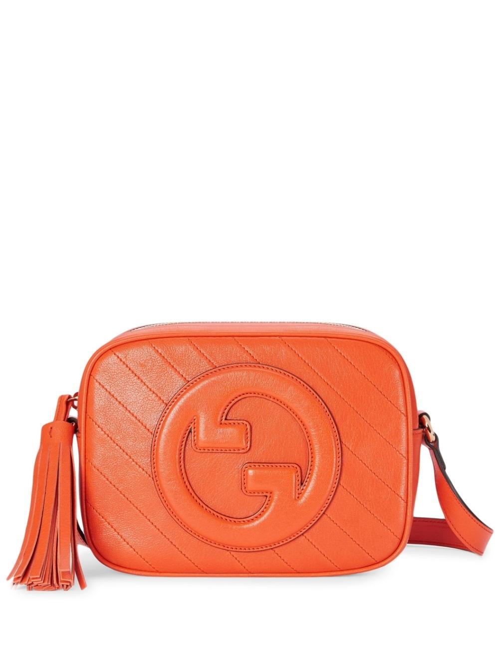 Gucci Blondie Leather Crossbody Bag in Orange | Lyst