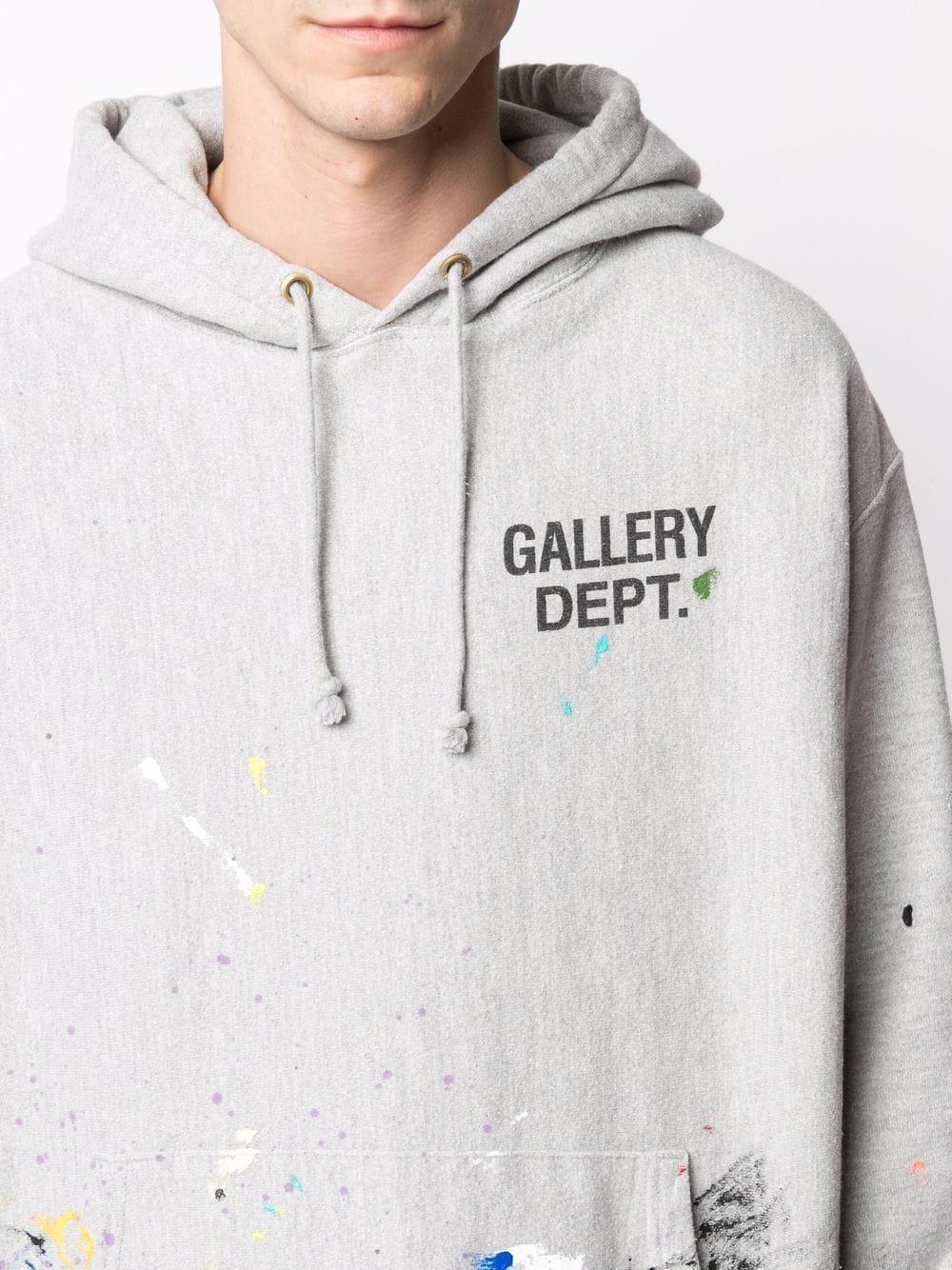 GALLERY DEPT. Paint-splatter Logo Print Hoodie in Gray for Men | Lyst