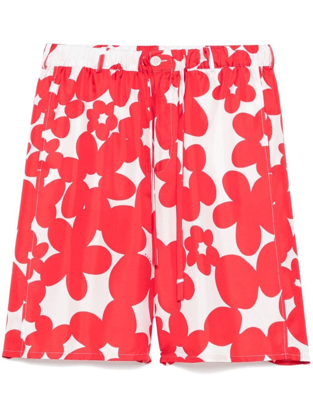 Marni メンズ レッド Dillies ショートパンツ ハーフパンツ