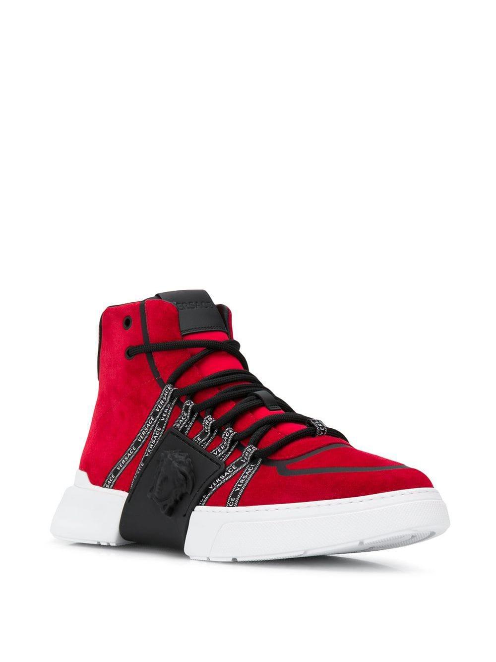 versace red high tops