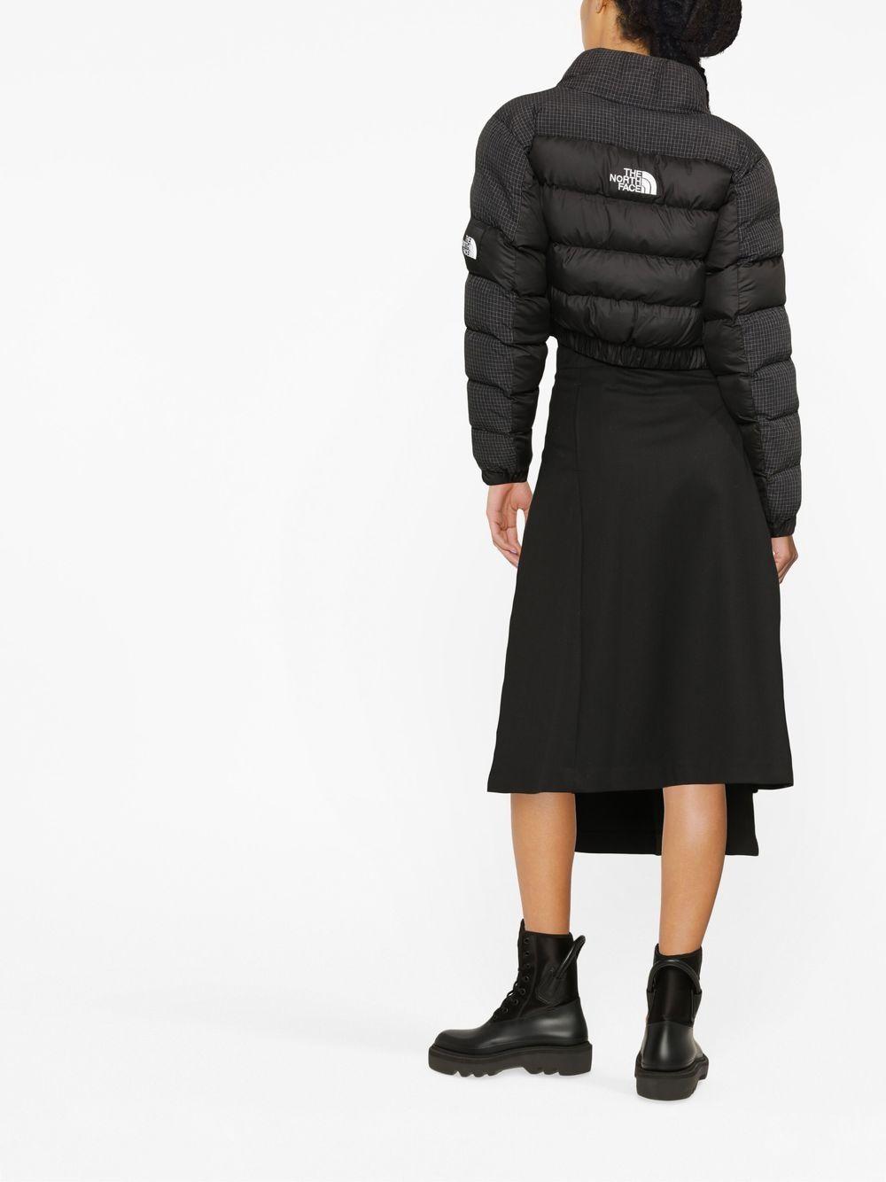 The North Face Nuptse Cropped Puffer Jacket in Black | Lyst