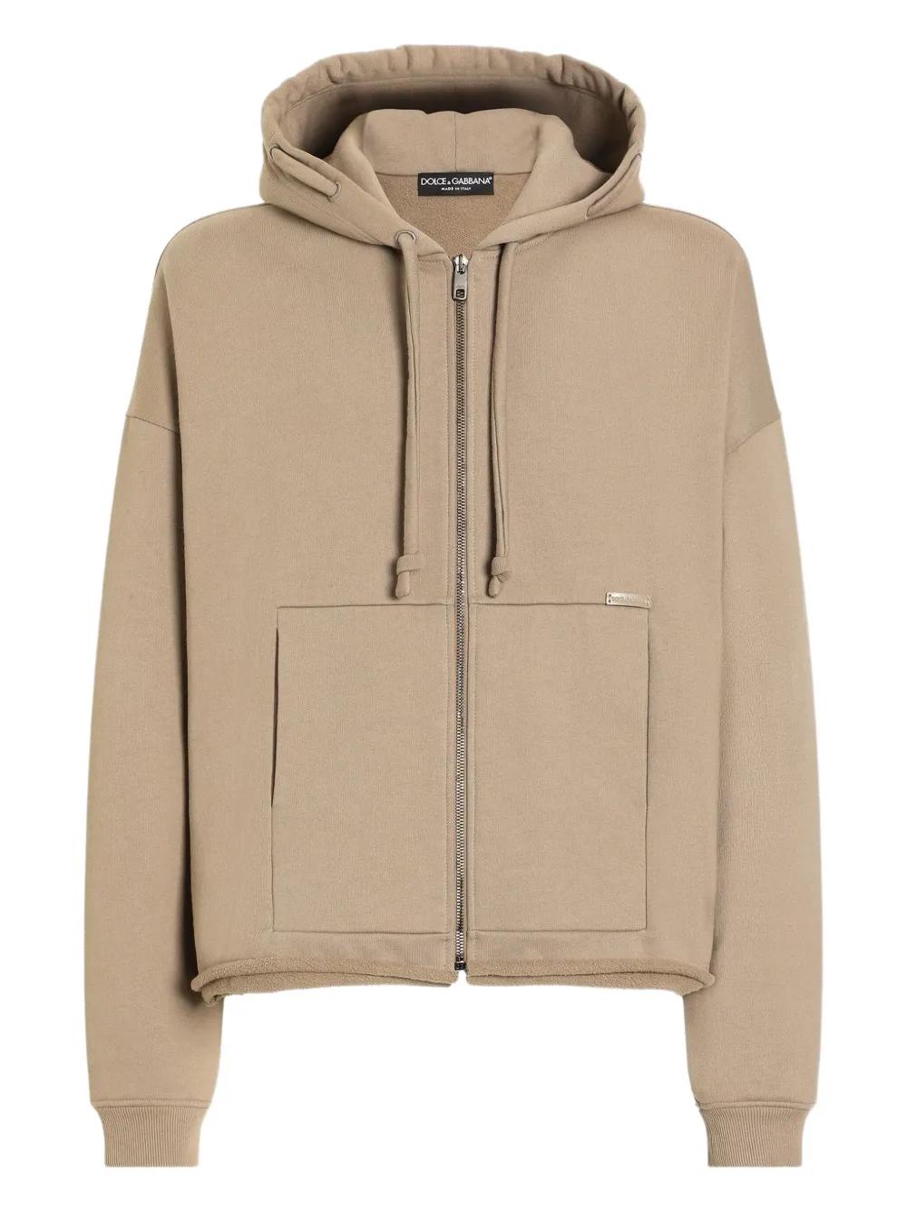 メンズ Dolce & Gabbana Zip-Up Hoodie ナチュラル | Lyst