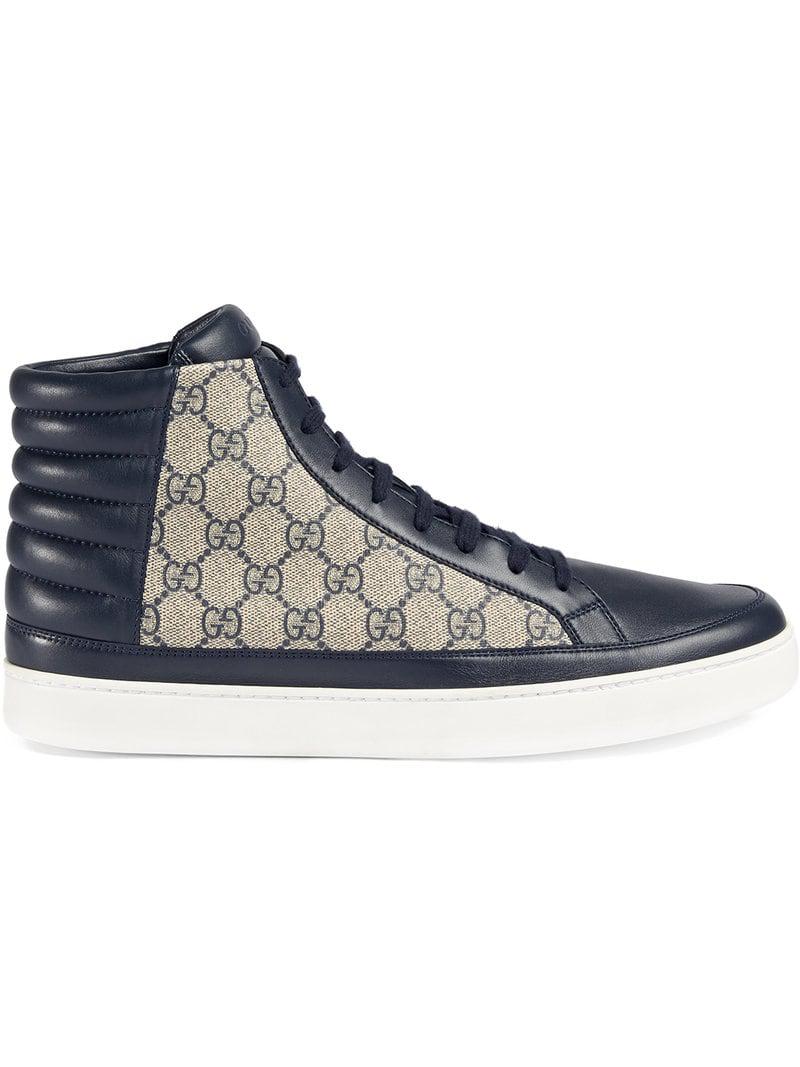 Gucci Leather Common High Gg Trainers 