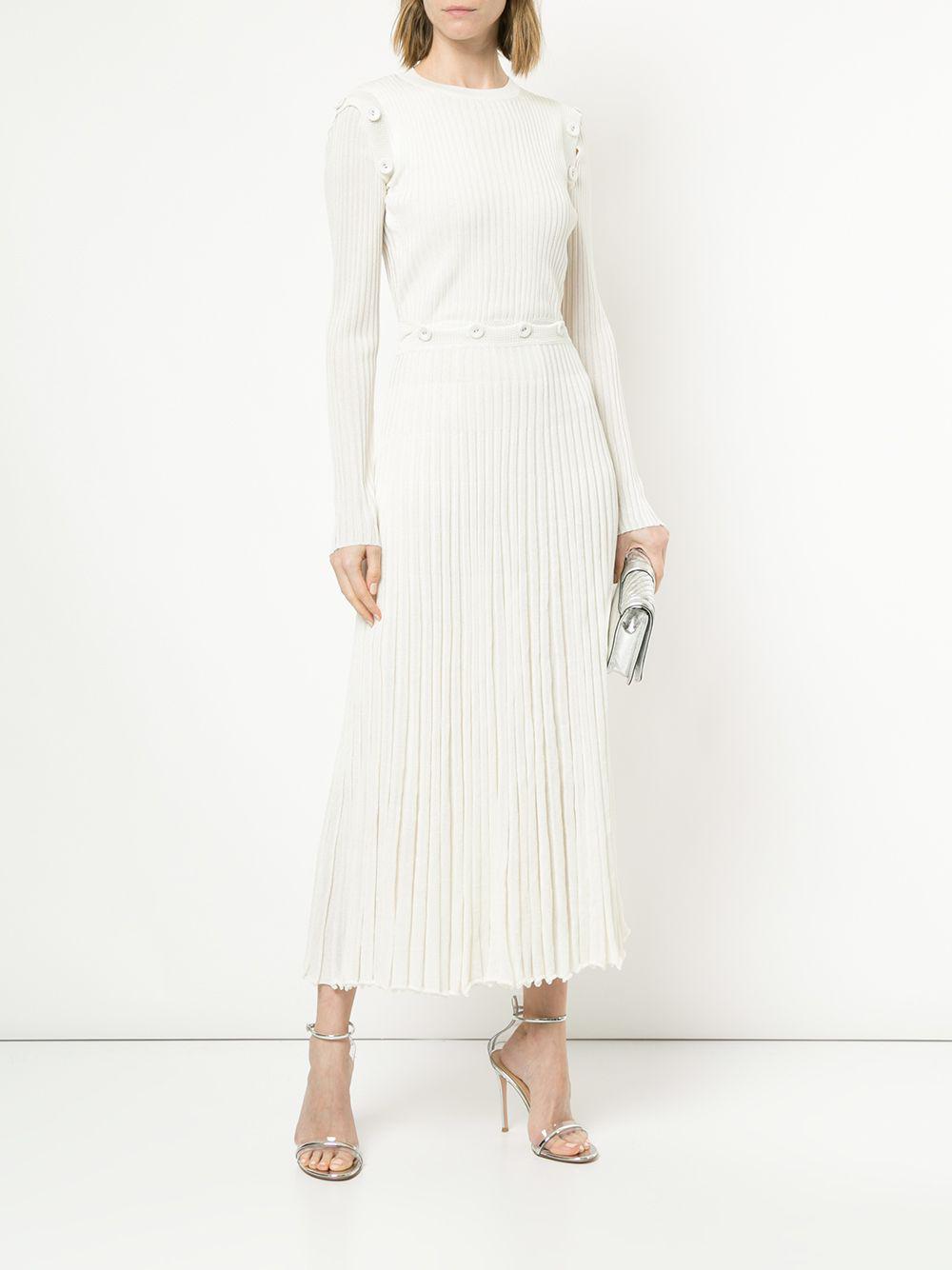 Christopher Esber Synthetic Pleated Knit Dress in White - Lyst