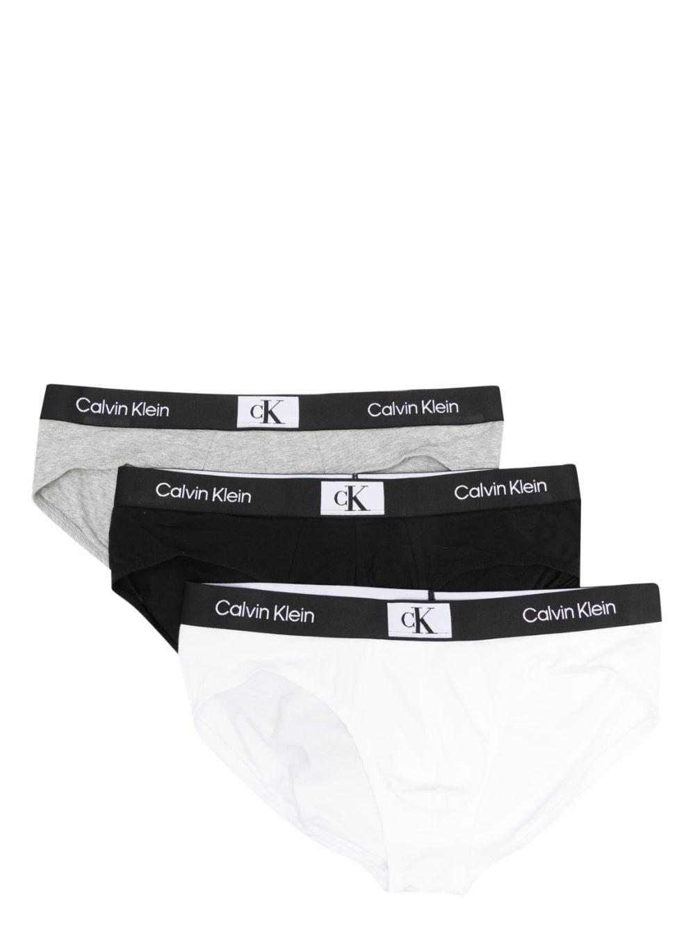 Calvin Klein Logo-waistband Brief Set in Black for Men | Lyst