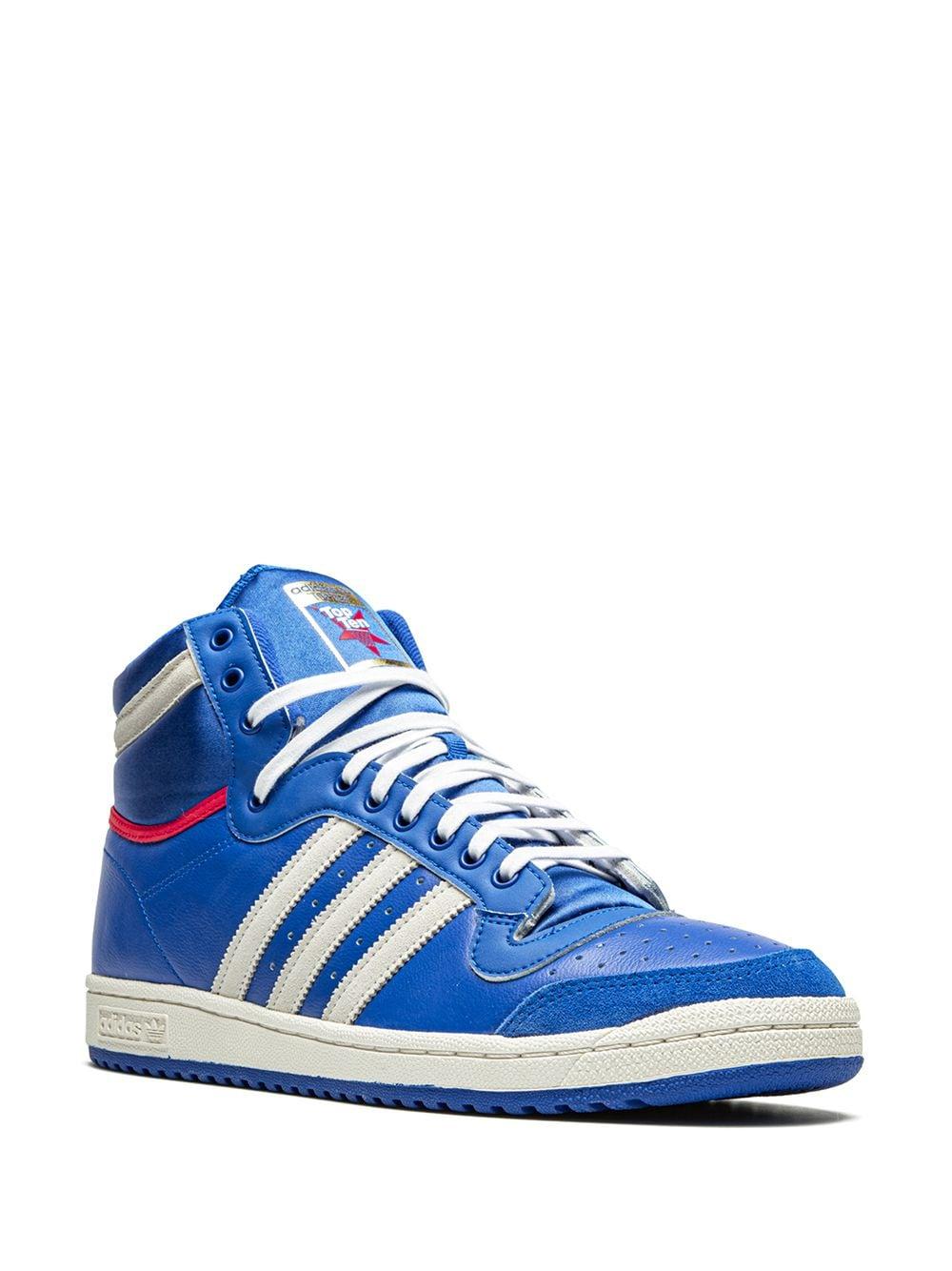 adidas Leather Top Ten Hi Sneakers in Blue for Men | Lyst