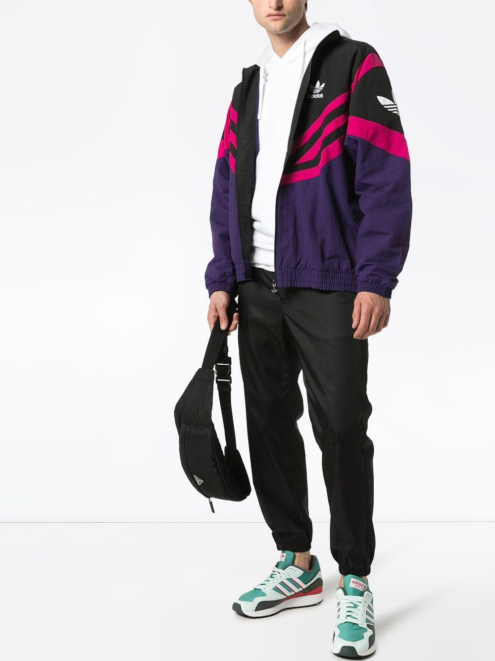 adidas Sportive Stripe Track Jacket in Purple for Men | Lyst