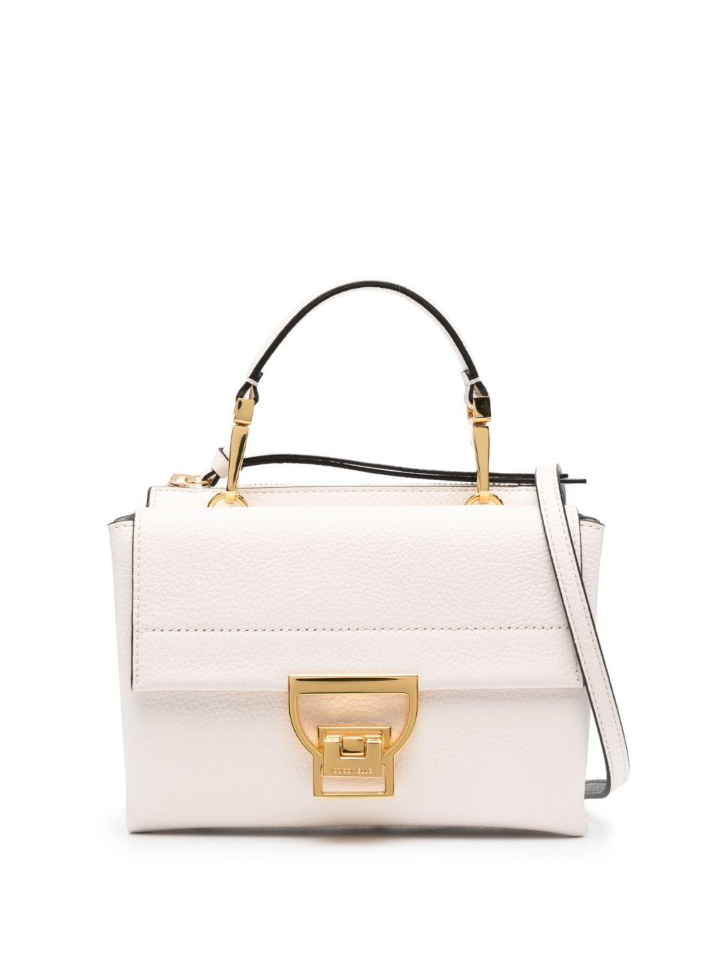 Coccinelle Arlettis Leather Shoulder Bag in White | Lyst