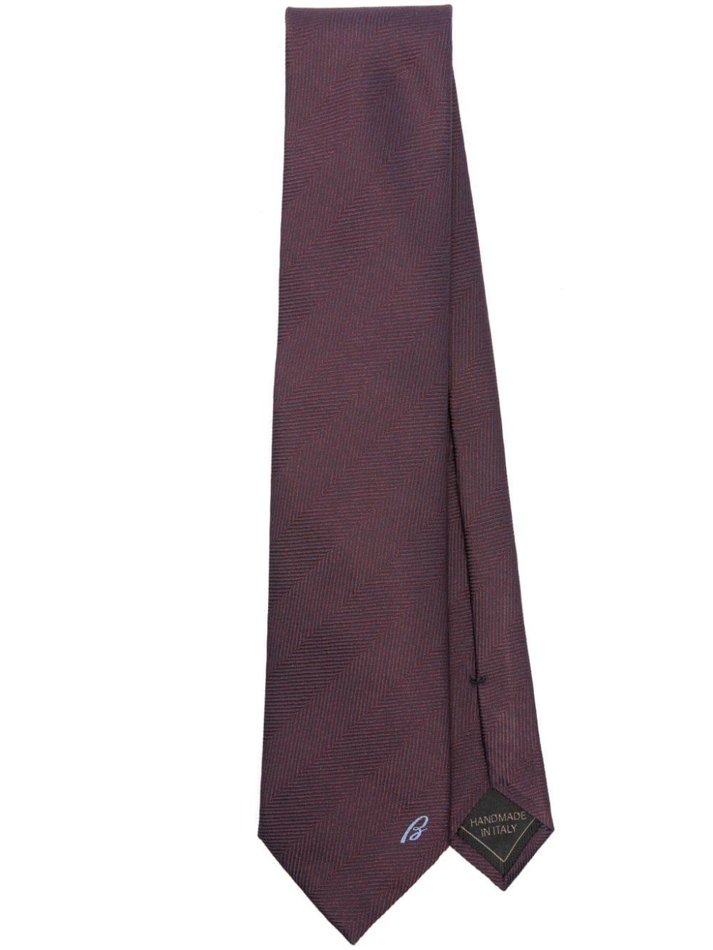 brioni pattern jacquard tie